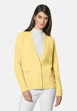 IN ANGESAGTEN FARBEN - Strickjacke - Vanille