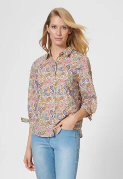 DRUCK MIT UNIKAT-MUSTER - Hemdbluse - Wollweiß Multicolor