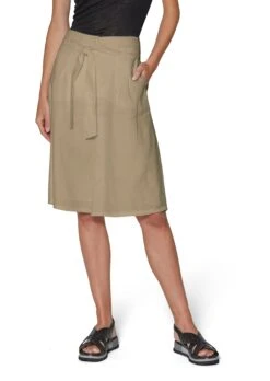 Highwaist-Bermudas Aus Leinen Natur