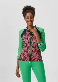 Sportjacke Mit Paisleymuster Hellsmaragd / Multicolor