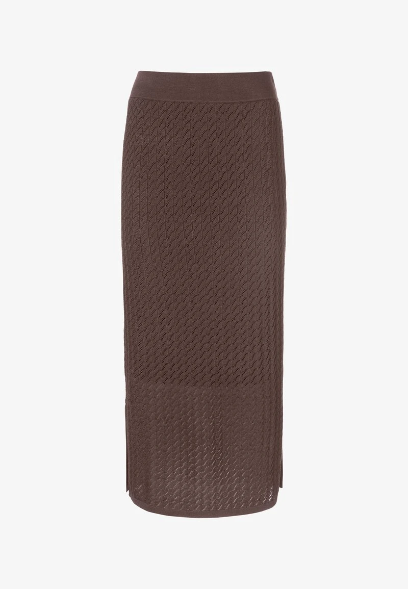 WADENLANGER AUS - Bleistiftrock - Mocca 8 WADENLANGER AUS - Bleistiftrock - Mocca – Bild 6