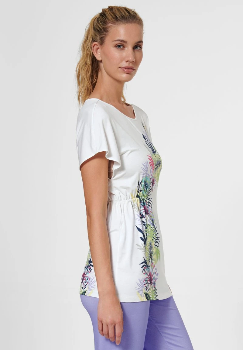 SET MIT EDLEM PRINT - Nachtwäsche Set - Weiß/flieder 6 SET MIT EDLEM PRINT - Nachtwäsche Set - Weiß/flieder – Bild 4