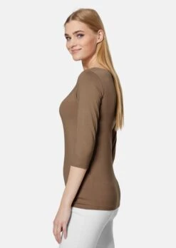 Shirt Mit U-Boot-Ausschnitt Mahagoni -Madeleine Mode 09f84a7bc3ea3ca467cdb7c9cb85de43