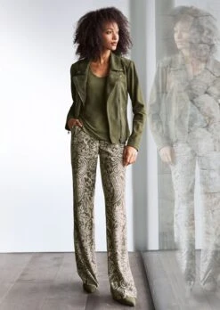 Lederjacke Im Biker-Stil Khaki -Madeleine Mode 0aba4391307e1a4e44f707da037cad3d