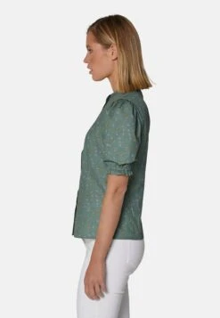 MIT MILLES-FLEURS-PRINT UND KURZEN PUFFÄRMELN - Hemdbluse - Light Green 11 MIT MILLES-FLEURS-PRINT UND KURZEN PUFFÄRMELN - Hemdbluse - Light Green -Madeleine Mode 0b29503bc62140d690b05be04b206626