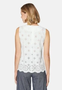 TALBOT RUNHOF X MIT MADEIRA-SPITZE - Top - Wollweiß -Madeleine Mode 0bc572c89e5b42d5a809c116807d604d