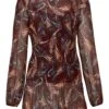 Zart Transparente Paisley-Bluse Mit Integriertem Top Marsala / Multicolor -Madeleine Mode 0d61996bad058c682a559f222da2d456