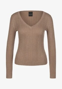 MIT POINTELLE-MUSTER - Strickpullover - Muskatbraun Eisgoldfarben -Madeleine Mode 11b9db9512db400090c98ffdbd517fcb