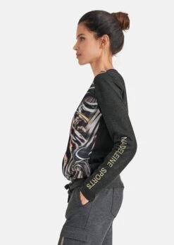 Jacke Mit Abstraktem Animalprint Anthrazit / Melange / Multicolor -Madeleine Mode 124fbab404e9b8789e2563153b7ce596