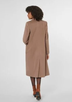 Wollmantel Mit Zweireihiger Knopfleiste Caramel -Madeleine Mode 130454cf4e967fea15c8507e3297696d