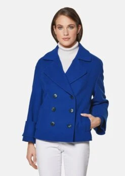 Caban-Jacke Im Oversized-Look Lilablau