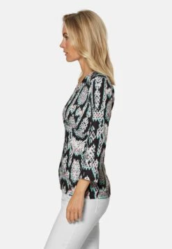 MIT SNAKEPRINT UND 3/4-ÄRMEL - Langarmshirt - Black -Madeleine Mode 18796697f09749a0beba24905d60f13d