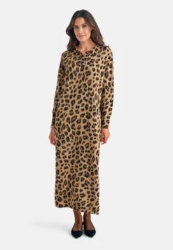 Blusenkleid - Camel Multicolor