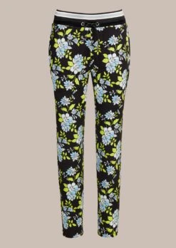 Jogg-Pants Mit Kontrastfarbenem Komfortbund Schwarz / Multicolor -Madeleine Mode 20f665bddacc56f566cd3222ecff0aeb