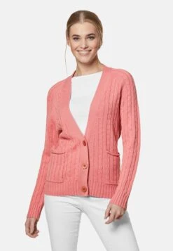 IN ANGESAGTEN FARBEN - Strickjacke - Geranienrosa