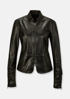 Schlichte Lederjacke Aus Lammnappa Schwarz -Madeleine Mode 23124d60ce8397127f1d181c736c9c07