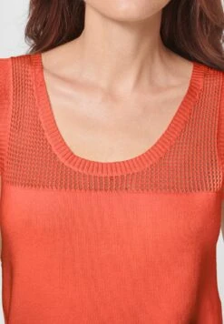 MIT AJOURMUSTER - Top - Papaya -Madeleine Mode 25e39595a611436792d47ec9e48a0d2e