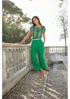 Gemustertes Shirt Dschungelgrün / Multicolor -Madeleine Mode 268afe9ec72b1a171b7c01032cb100cc