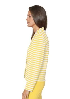 Ringelblazer Gelb / Wollweiß -Madeleine Mode 29810befc44cec20b5cc45a9d564e778