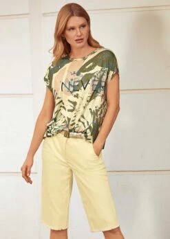 Oversized-Shirt Mit Print Und Dekosteinchen Buttergelb / Multicolor -Madeleine Mode 2996ee1bd089d96ccb986c26cfda6773