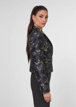 Kurzer Jacquard-Blazer Marine / Multicolor -Madeleine Mode 29a5062c54e0da0a354e475f1b5de8ca