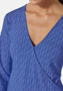 MIT MODISCHER STRUKTUR UND WICKEL OPTIK - Langarmshirt - Pflaumenlila Melange -Madeleine Mode 2baffd4863d84c2c8f42bd568ecf8a02