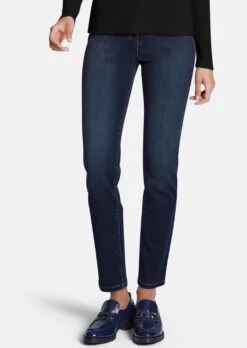 Highwaist-Jeans Aus Power-Stretch Darkblue