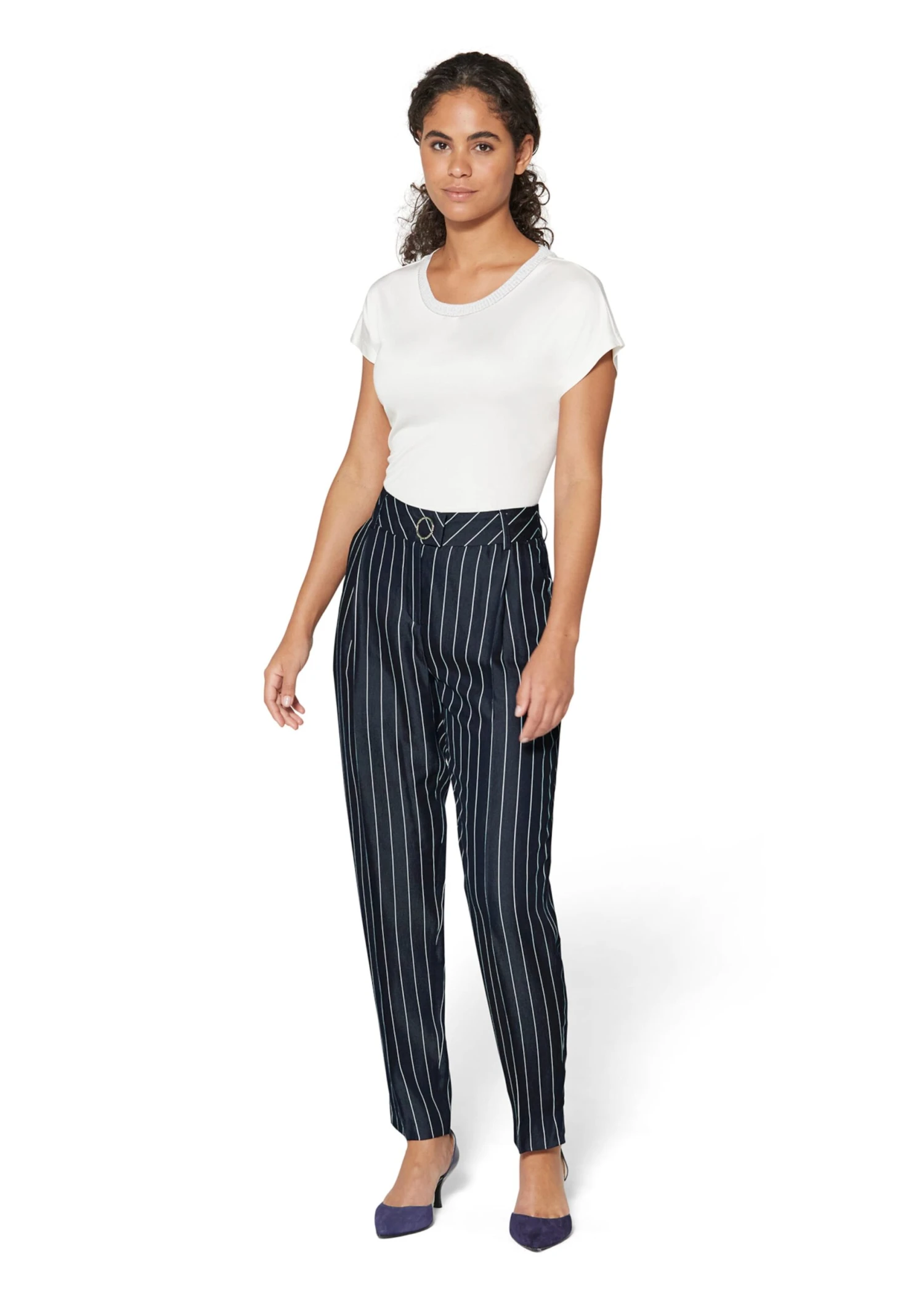 Hose Marine / Weiß 4 Hose Marine / Weiß – Bild 2