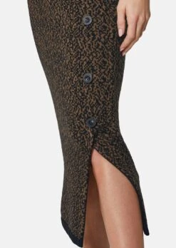 Strickrock In Two-Tone-Effekt Mit Zierknopfleiste Zimt / Schwarz -Madeleine Mode 2ce9dfb5b634948444e13abc95c55114