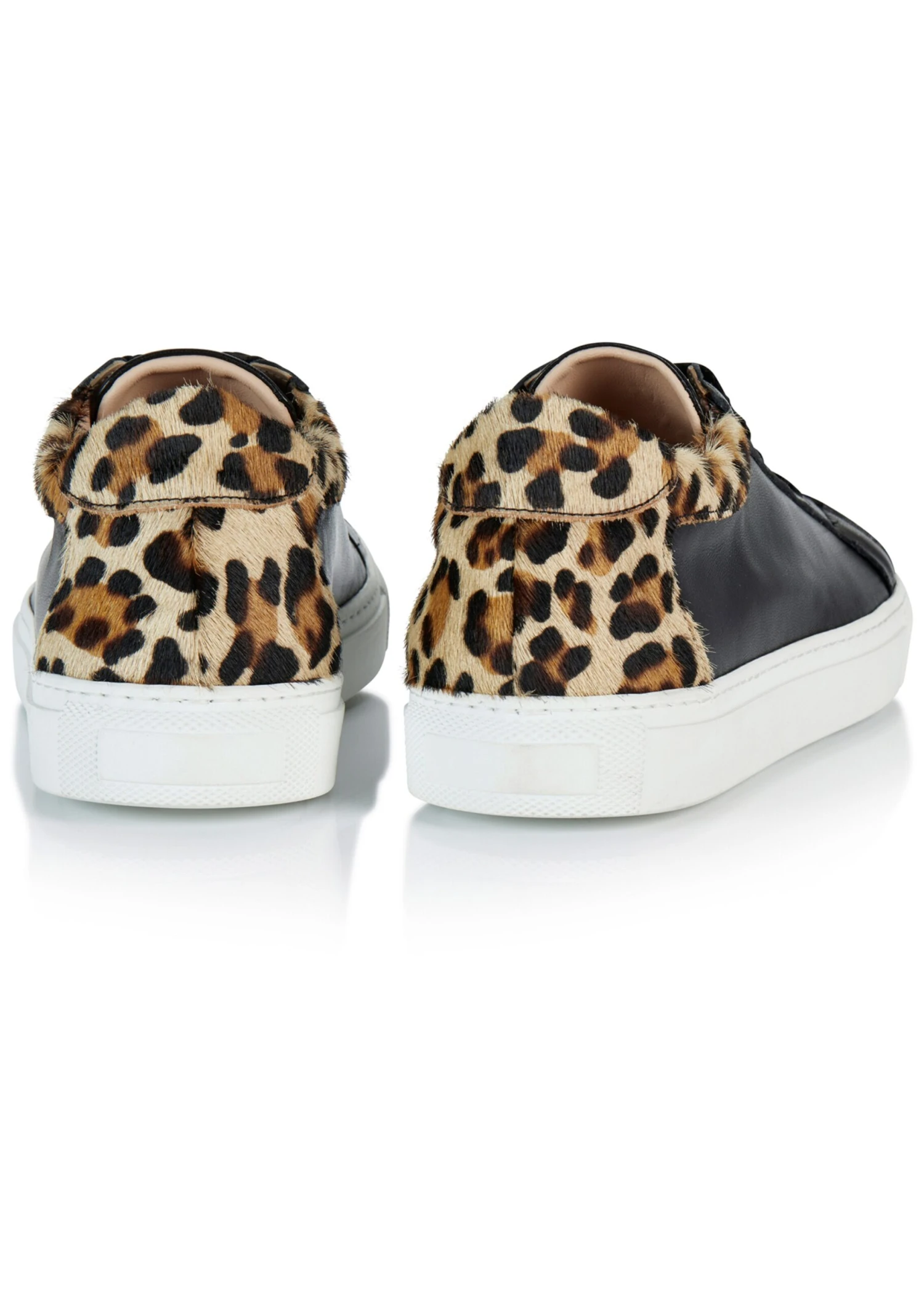 Leder-Sneaker Mit Echtfell Schwarz / Multicolor 4 Leder-Sneaker Mit Echtfell Schwarz / Multicolor – Bild 2