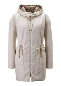 Taillierter Parka Mit Kapuze Helltaupe