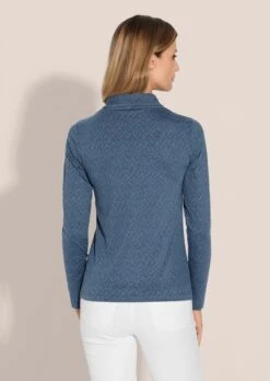 Strukturshirt Stahlblau / Melange -Madeleine Mode 31494611c8311e041ebcc66fd365813b