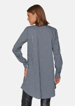 Ausgestelltes Longhemd Mit Vichy-Karo Schwarz / Weiß -Madeleine Mode 31a90b64299875054847ff34ed9690b7