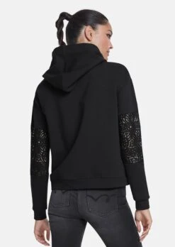 Sweatshirt Mit Spitzenbesatz Schwarz -Madeleine Mode 3210f36ab2774e3b5baf21bc5bf15ed9