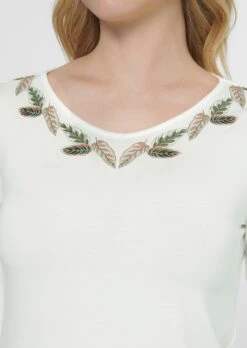 Pyjama Mit Abstraktem Blätterdruck Creme / Multicolor -Madeleine Mode 339fbf8fcdf4776dedd3ed52213edd30