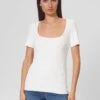 MIT ECKIGEM AUSSCHNITT - T-Shirt Basic - Weiß -Madeleine Mode 36d2271033b0483d841c40dc6256583a