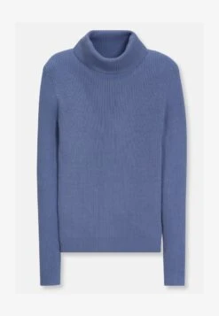 MIT ROLLKRAGEN - Strickpullover - Taubenblau -Madeleine Mode 38745d15e66a4cfbb1f49fbec4716262