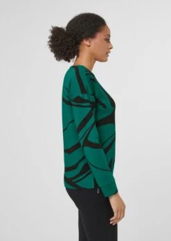 Bedrucktes Sweatshirt Mit Paillettendekoration Lagune / Schwarz -Madeleine Mode 3a333fdc6aa6429ce9c61156ebec3dcd