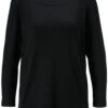 Sweatshirt Mit 3/4-Ärmeln Schwarz -Madeleine Mode 3be7e114f98928fbb0b655bc95aa3ada