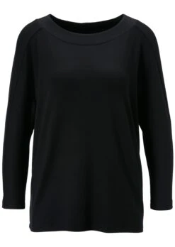 Sweatshirt Mit 3/4-Ärmeln Schwarz