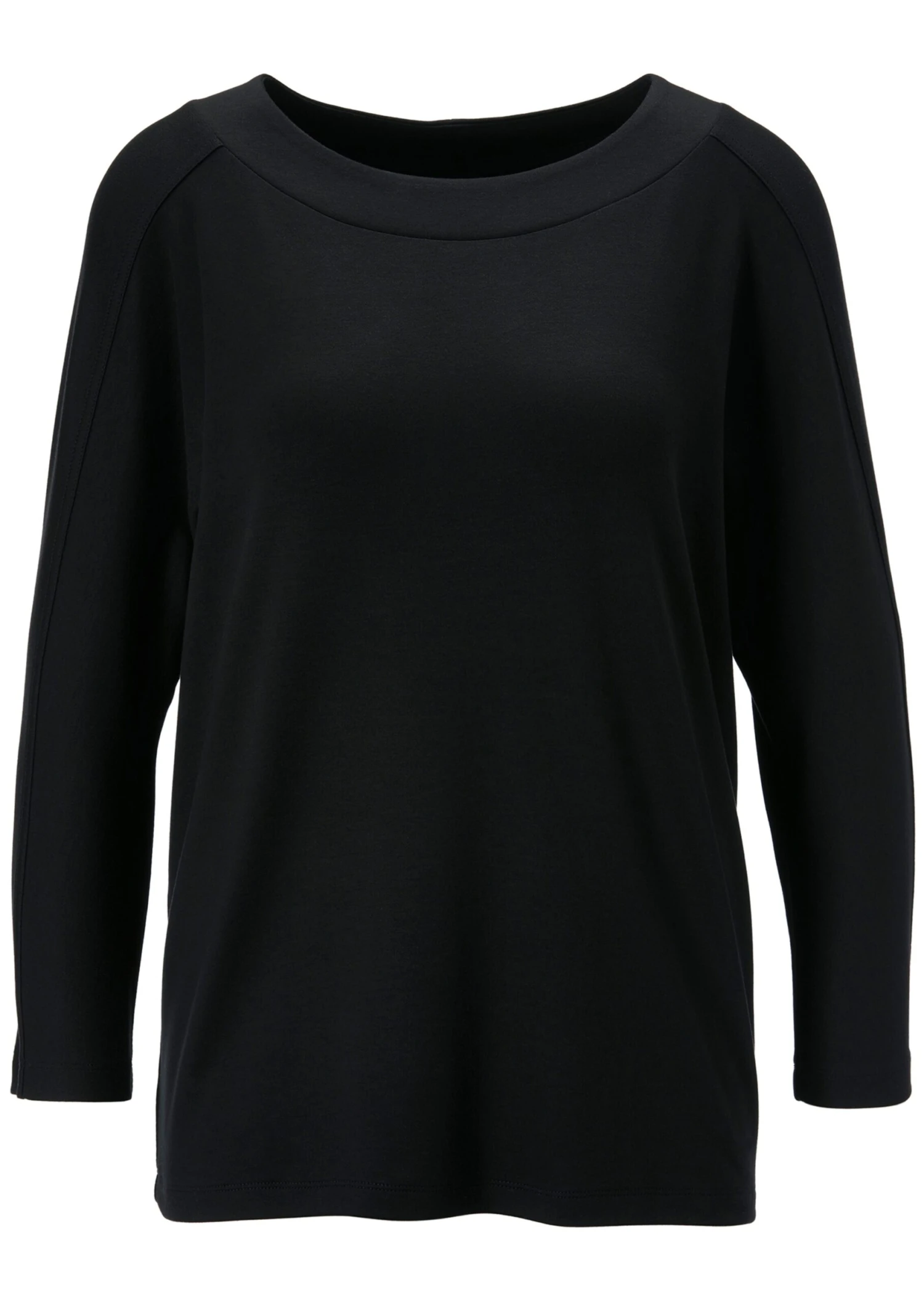 Sweatshirt Mit 3/4-Ärmeln Schwarz 3 Sweatshirt Mit 3/4-Ärmeln Schwarz