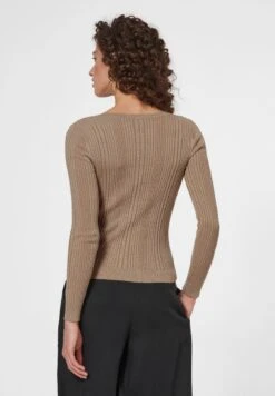 MIT POINTELLE-MUSTER - Strickpullover - Muskatbraun Eisgoldfarben -Madeleine Mode 3c00fbc02eb4422da47efa5c8de63171