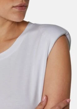 Ärmelloses Shirt Mit Modischer Schulterbetonung Weiß -Madeleine Mode 3c174004015309c062265b9db8b58975