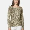 RUNDHALS IM LEO-LOOK - Strickpullover - Wollweiß Multicolor -Madeleine Mode 3cc2fc40bcf04899a42947b819637c53