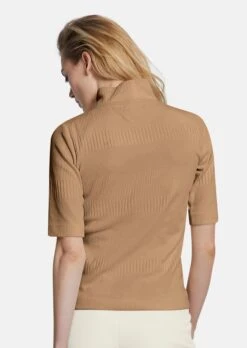 Rippenshirt Mit Kurzen Ärmeln Muskatbraun -Madeleine Mode 3e49e8157ea7a79435347988f13a1c3e