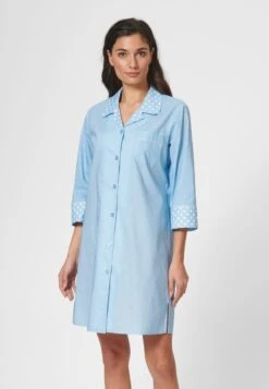 IM MUSTERMIX - Nachtwäsche Shirt - Bleu/weiß