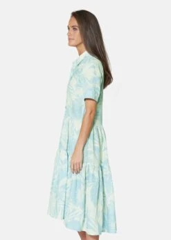 Gemustertes Kleid Himmelblau / Creme 10 Gemustertes Kleid Himmelblau / Creme -Madeleine Mode 3ff8b6368faf89b504e4b361e446178c