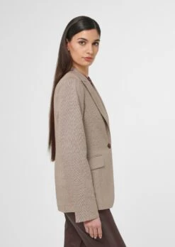 Leicht Taillierter Blazer Espresso / Multicolor -Madeleine Mode 4056be2d8d1f79e27c22a352c0766fce