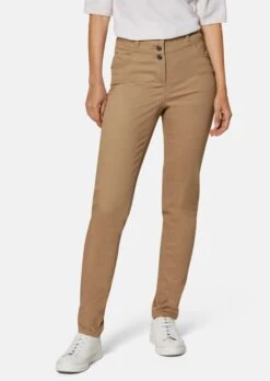 Highwaist-Jeans Aus Power-Stretch Macadamia