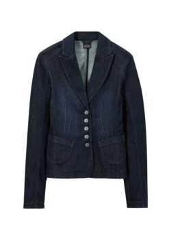 Jeans-Blazer Mit Wasch-Effekten Darkblue -Madeleine Mode 4358bf893a4a475ecba93302c2056e24